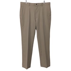 Callaway golf pants mens 36x32 khaki tan flat front chino polyester casual dress